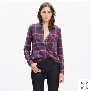 Madewell Plaid Button-Up Ex-Boyfriend Shirt